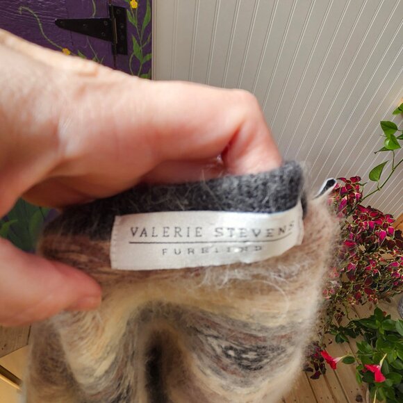 Vintage Valerie Stevens Furblend Angora & Lambswool Button Up Cardigan Sweater - Picture 14 of 15